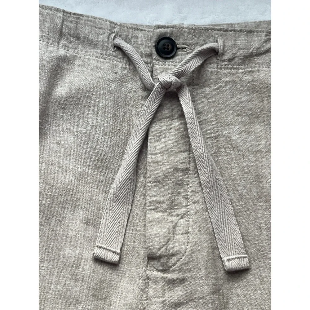 Perry Ellis Women's Linen Cotton Draw String Dress Pants Size 36/32